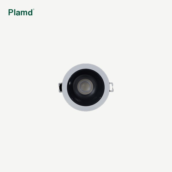 LED Spotlight 5W-12W 3000K-6500K 55-60° Beam Angle Heat Conductive Nylon+PC CE Certified Glossy Black/White Reflector